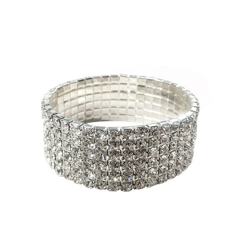 Luxury Crystal CZ Tennis Bracelet Wedding Bracelet For Women Gold Silver Color Simple Jewelry Adjustable