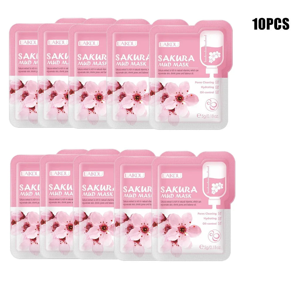 Sakura Skin Care Set Face Cream Serum Toner Facial Cleanser Sunscreen Eye Cream Face Skin Care Set Product Gift Daily Skin Care