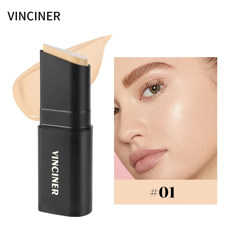 VINCINER 4 Color Matte Foundation Stick Natural Skin Tone Long Lasting Waterproof Easy To Apply Professional Makeup Stick 12g