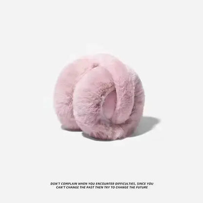 Fashion Portable Earmuffs Outdoor Cold Protection Women Men Faux Fur Ear-Muffs Foldable Soft Plush Earflaps Winter Accessories