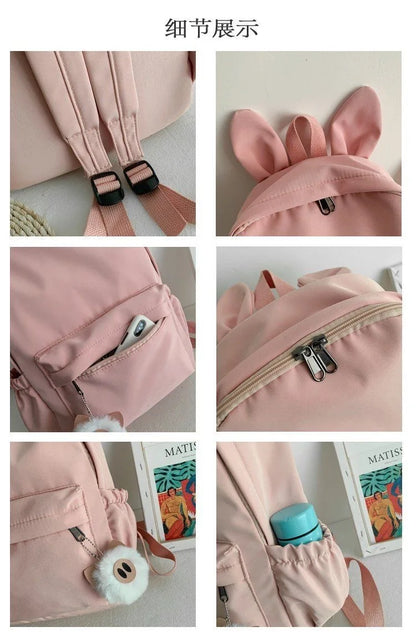 Capybara Cute Backpack Girls Capibara Anime Letter A-Z Schoolbag Kids School Travel Shoulders Bag Outdoor Sport Rucksack Gift