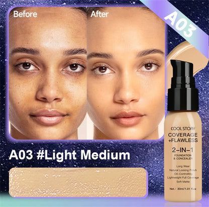 10 Color Lasting Face Foundation Cream Oil-Control Matte BB Cream Liquid Full Coverage Waterproof Hydrating Brighten Concealer