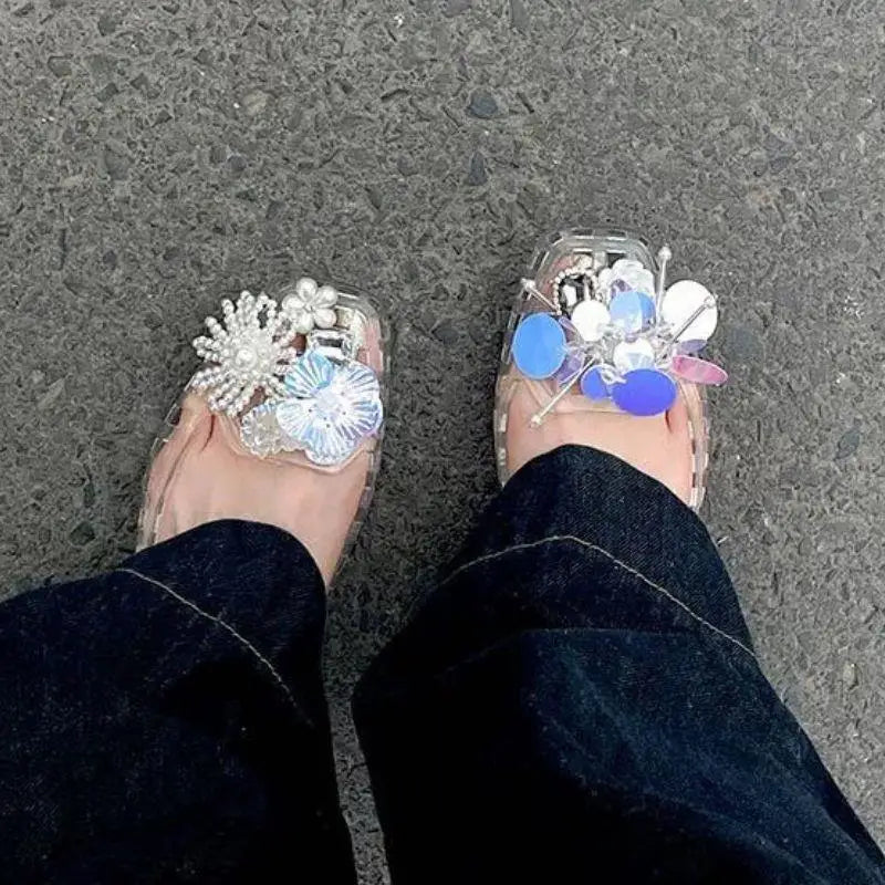 Crystal Flower Shoe Clips Shoes Accessories Tassel Pendant Flower Shoe Buckles Cool Show Sweet Fashion Shiny Shoe Ornaments