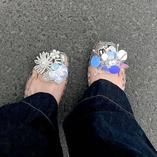 Crystal Flower Shoe Clips Shoes Accessories Tassel Pendant Flower Shoe Buckles Cool Show Sweet Fashion Shiny Shoe Ornaments