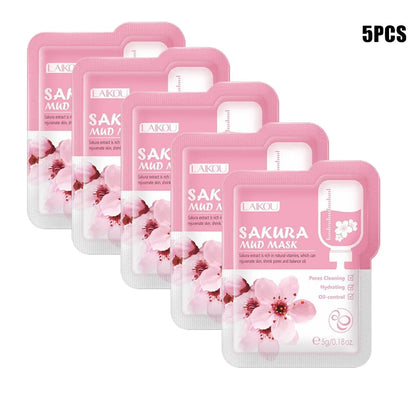 Sakura Skin Care Set Face Cream Serum Toner Facial Cleanser Sunscreen Eye Cream Face Skin Care Set Product Gift Daily Skin Care