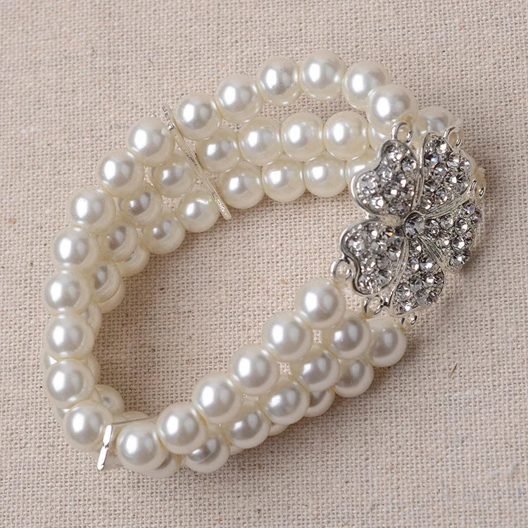 1920s 1950s Women Fashion Jewelry Gatsby Cosplay Accessory Set Pearl Necklace Earring Glove Cigarette Holder Audrey Hepburn