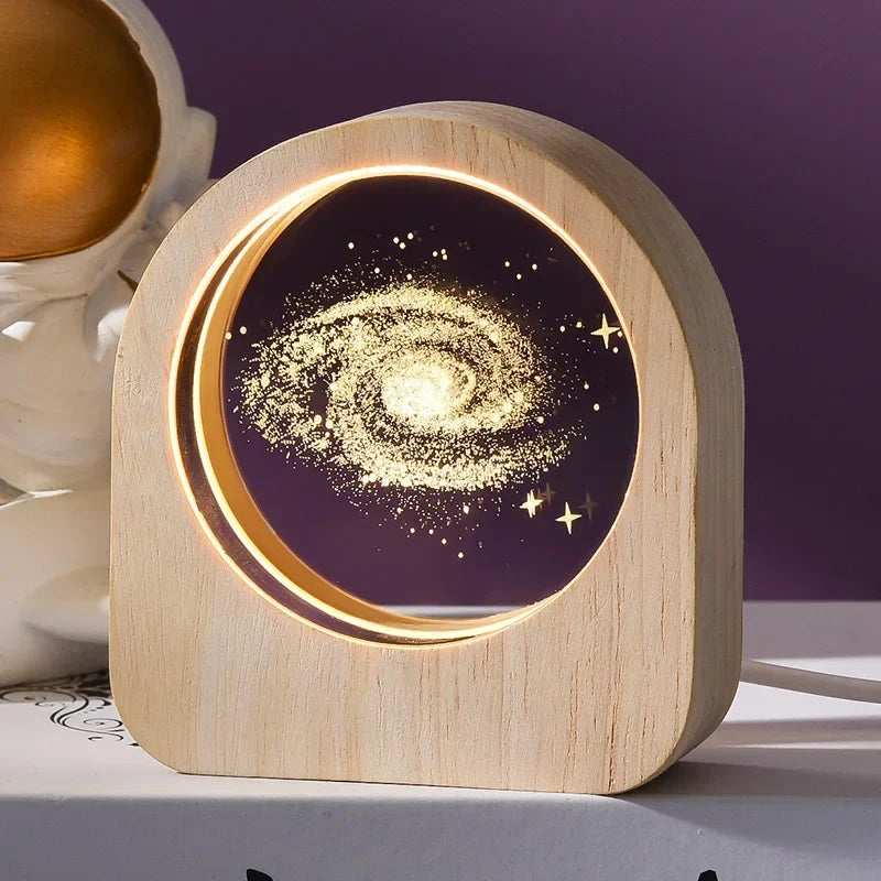 3D Crystal Glass Craft Decoration Laser Engraved Solar System astronomy Valentine's Day gift Birthday Gift Desktop Decoration