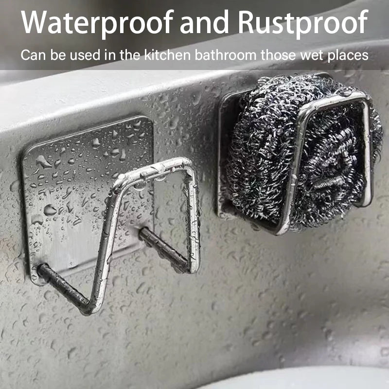 Kitchen Sink Sponge Holder Stainless Steel  Sponge Holder Kitchen Sponge Holder Sink Accessories Under Sink Organizer SNJ003