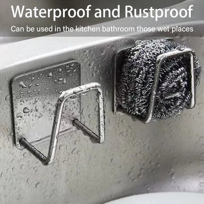 Kitchen Sink Sponge Holder Stainless Steel  Sponge Holder Kitchen Sponge Holder Sink Accessories Under Sink Organizer SNJ003