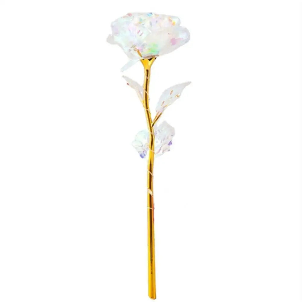 Golden Rose Flower with Gift Box Valentine Day Gift Artificial Roses Foil Rose Flowers Party Wedding Decor Present For Lover