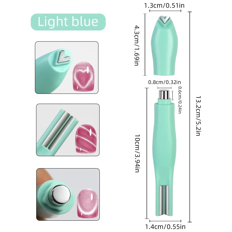 Double-Ended Magnet Rod for Cat UV Gel Varnish with Nails Art Decoration Fashion Nail Magnet Tools for Manicure Design Tools
