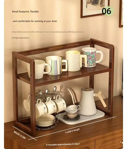 New Kitchen Shelf Countertop Multi-functional Electrical Storage Rack Multi-layer Cup Holder Household Storage Rack Plate Rack