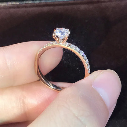 Classic Claws Design Round Zirconia Women Wedding Engagement Oval Rings Available Low-key Bridal Jewelry New Wholesale