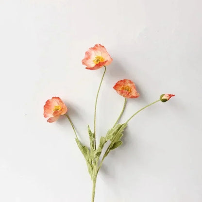Artificial Poppy Flowers Bouquet Silk Fake Flowers For Home Garden Decor Marriage Party Wedding Decoration DIY Vase Accessories