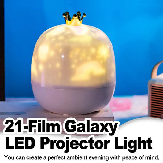 Crown Galaxy Projector 21 In 1 Light Lamp Usb Powered Led Night Room Kids Childrens Projection With Brightness Adjustment Lights