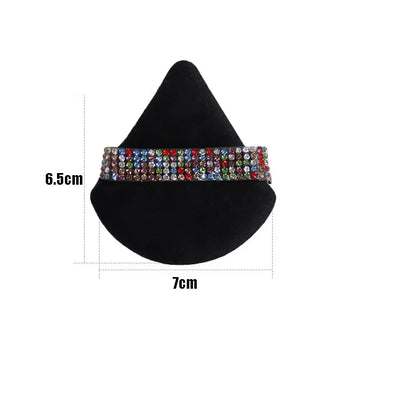 Diamond Triangle Powder Puff Face Makeup Tool Sponge Velvet Soft Smooth Facial Beauty Makeup Sponge Cosmetics Accessories
