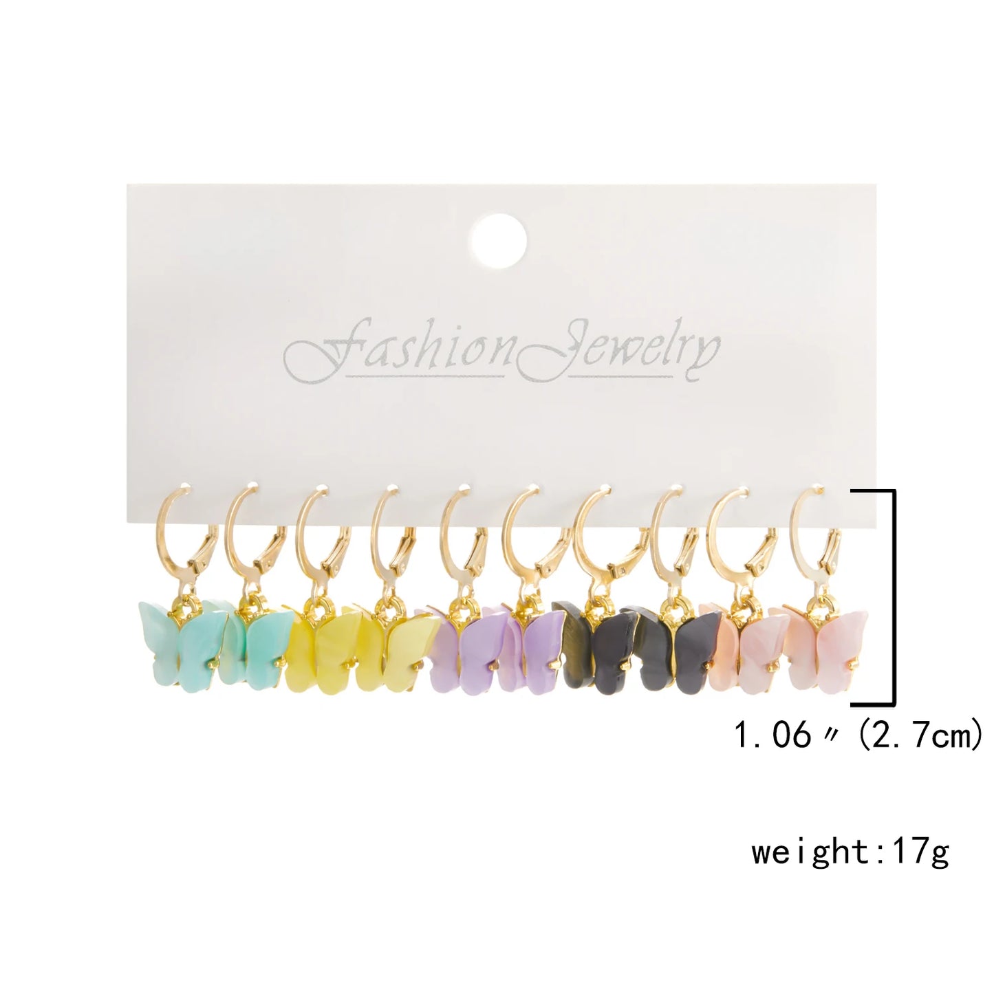 3-9 Pairs Heart Butterfly Drop Earrings Set Big Circle Piercings Earrings Jewelry for Women Imitation Pearl Hoop Cute Ear Buckle