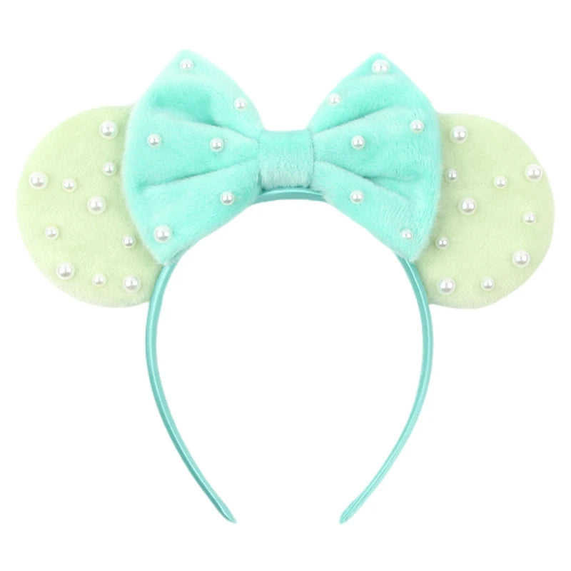 New Trendy Mouse Ears Headband Mickey 3.3"Velvet For Girls Soft Bow Hairband Halloween Festival Party Trip DIY Hair Accessories