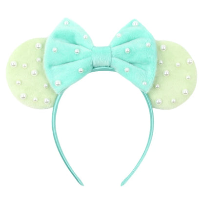 New Trendy Mouse Ears Headband Mickey 3.3"Velvet For Girls Soft Bow Hairband Halloween Festival Party Trip DIY Hair Accessories