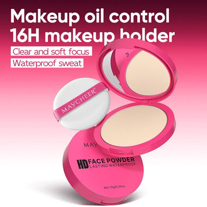 6 Color Natural Matte Pressed Powder Oil Control Brighten Whitening Face Base Foundation Compact Concealer Makeup Cosmetics