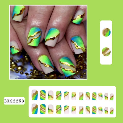 Wholesale Price Press On Nails Ballerina Medium Coffin False Nails French Tip Nails Manicure Stick On Nails Acrylic Fake Nails