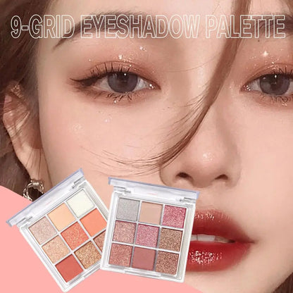 9 Colors Eyeshadow Palette Diamond Pearlescent Matte Eye Eyes Cosmetic Eye Shadow Shimmer Charming Makeup Contour W1X9