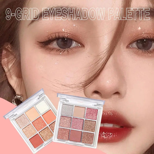 9 Colors Eyeshadow Palette Diamond Pearlescent Matte Eye Eyes Cosmetic Eye Shadow Shimmer Charming Makeup Contour W1X9
