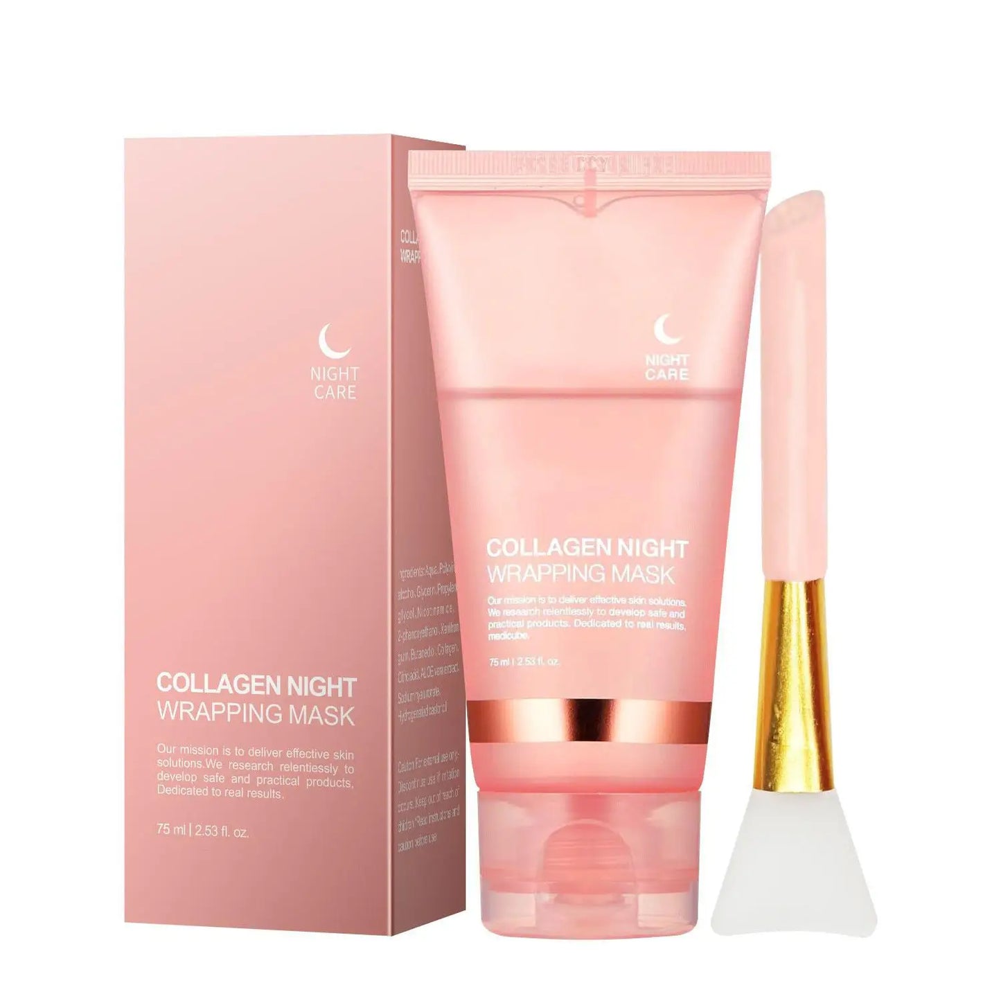 Collagen Overnight Facial Mask Wrapping Peel-Off Mask Hydrating Firming Moisturizing SkinCare Collagen Jelly Cream Hydrolyzed