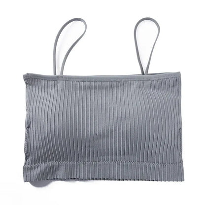 Summer Tube Bras For Women Sexy Seamless Underwear Crop Tops Sexy Lingerie Silky Bandeau Bra Removable Pads Intimates