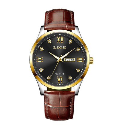 LIGE Top Brand Quartz Watches For Men Fashion Business Luxury Mens Watch Waterproof Date Steel Strap Wristwatches Reloj Hombre