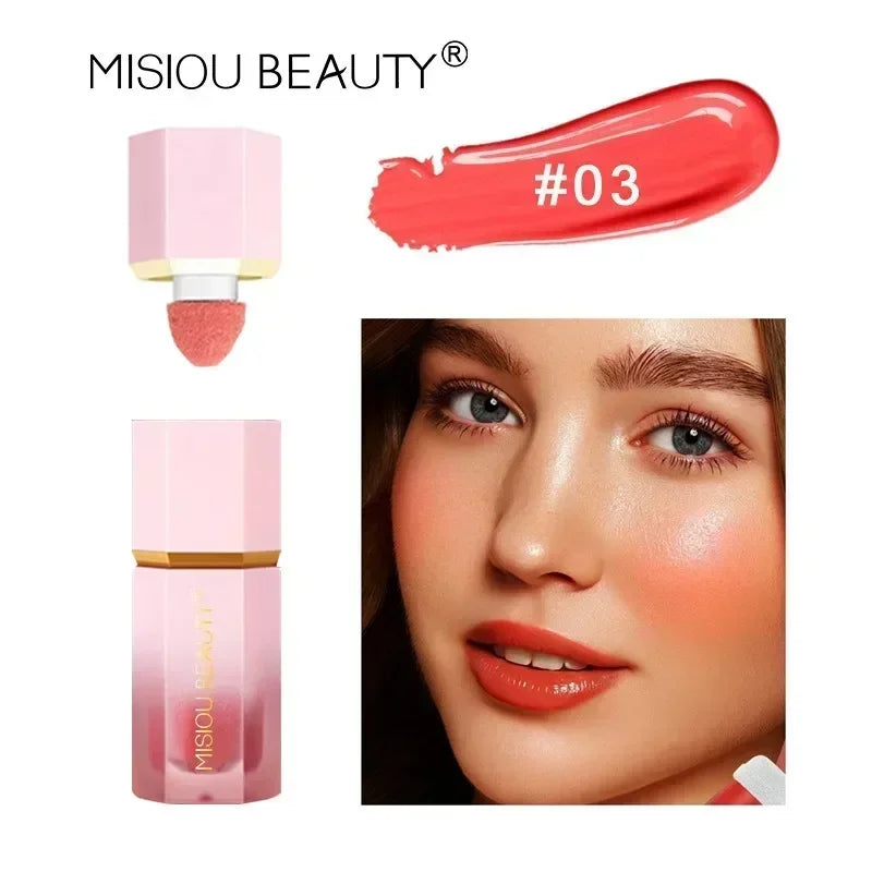 Natural Blusher Cute Korean Makeup for Women Liquid Blush Waterproof Multi-purpose Facial Nourishing Blush Stick Cheek