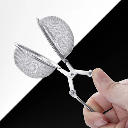 1PC Creative Stainless Steel Tea Ball Infuser Filter Squeeze Leaves Herb Mesh Strainer Tea Infuser Reusable Teapot Gadgets