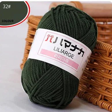 25G Milk Sweet Soft Baby Cotton Knitting Wool Thick Fiber Yarn Velvet Hand Threads for Knitting Wool Crochet Yarn for DIY Sweate