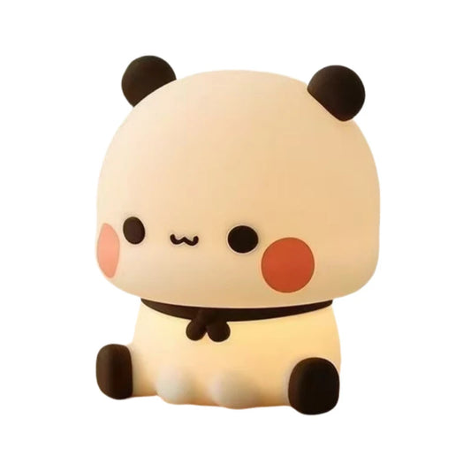 Kawaii Bear Panda Bubu And Dudu Led Night Light Lamp Cute Cartoon Nightlight Animal Bedroom Decorative Living Room Dolls Gifts