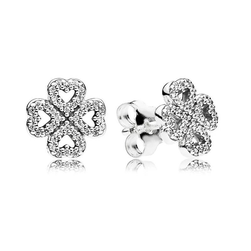 TOGORY Newest Rose Gold Brand Stud Earrings For Ladies Women Crown Love Round Earrings Jewellery Birthday Gift Special Offer