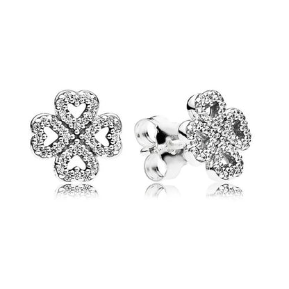 TOGORY Newest Rose Gold Brand Stud Earrings For Ladies Women Crown Love Round Earrings Jewellery Birthday Gift Special Offer