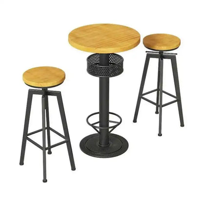 Restaurant Kitchen Bar Tables Side Eat Standing Party Vintage Dining Table Wooden Round Muebles De Cocina Furniture Zt50bt New