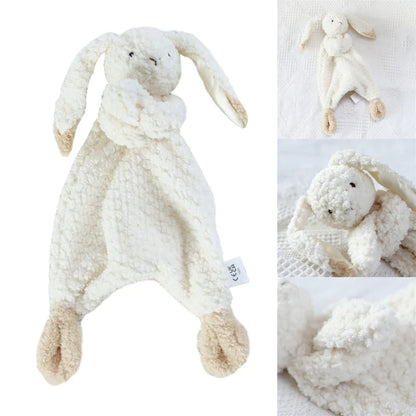 11'' Mood Comforter Bunny Baby Teething Toy Soft Animal for Doll Room Decoration Mood Appease Toy for Infant Crib Orname