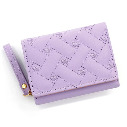 Women's Luxury Designer Pink Kawaii Coin Purse Small Leather Wallet for Ladies