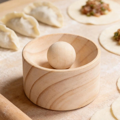 8x3cm Wood Dumpling Skin Maker Dumpling Moulds Manual Dumpling Maker Ball Rolling Dough Presser Quick Dumpling Wrapper Maker