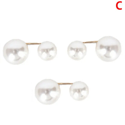 6pc Pearl Brooches Set Waist Buckle Cardigan Jeans Button Brooch Pins Women Sweater Coat Anti Fall Pearls Clothes Pin Decoration