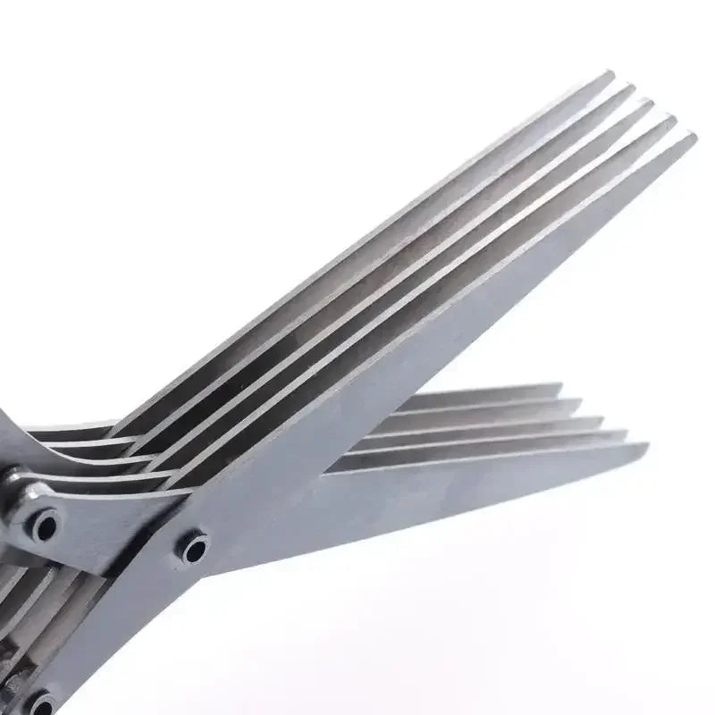 1pc/2pcs New stainless steel 3/5-layer kitchen scissors, suitable for cutting and cooking chili peppers, onions, and cilantro
