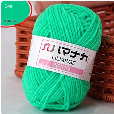 25G Milk Sweet Soft Baby Cotton Knitting Wool Thick Fiber Yarn Velvet Hand Threads for Knitting Wool Crochet Yarn for DIY Sweate