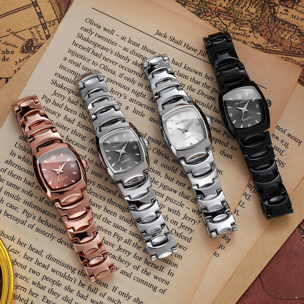 Elegant Women Watches Fashion Square Analog Quartz Watch For Ladies Wristwatch Clock Reloj Mujer（Without Box）