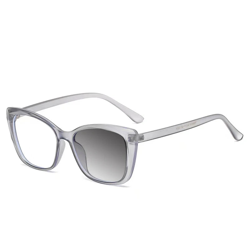 New Fashion Vintage Gradient Eyeglasses For Nearsightedness Anti Blue Light Myopia 2022 Unique Transparent Cat Eye Glasses Frame