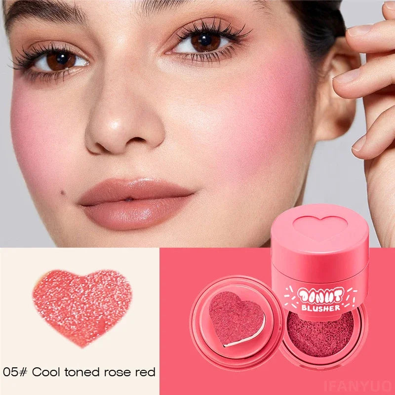 Love Seal Blusher Air Cushion Blush Cream Waterproof Long-lasting Cheek Rouge Brighten Skin Multi-use Natural Face Makeup Blush