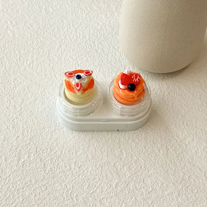 KLASSNUM Portable Cute Cartoon Contact Lens Case Drawer Design Color Contact Lenses Box Container Storage Case Travel Accessory