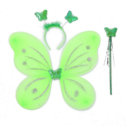 Luminous Wings Flashing Butterfly Skirt Lights Suit LED Children Costume Props Girls Skirts Angel 2-8year Easter Valentines Day