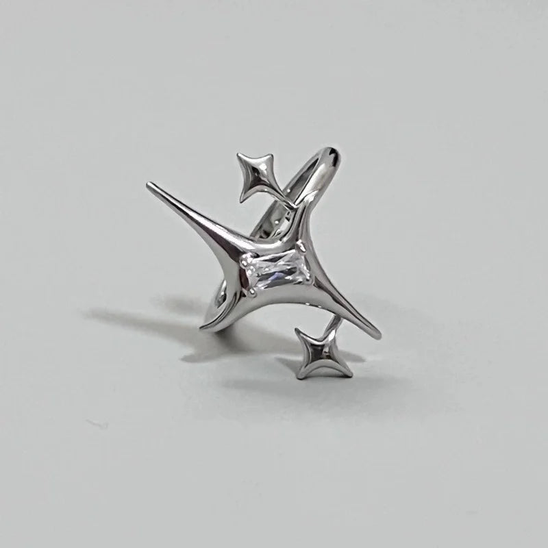 925 Sterling Silver Open Finger Rings For Women Fashion Multilayers Lines Geometric Charm Rings Handmade Exquisite Party Jewelry