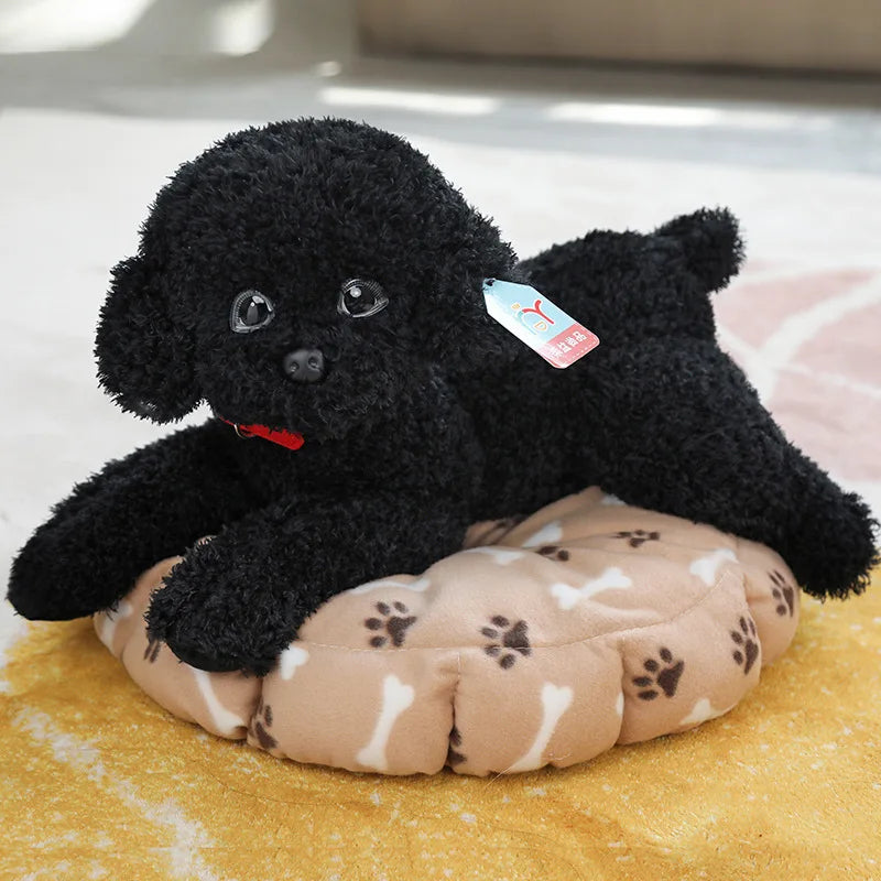 Kawaii Soft Realistic Teddy Dog Plush Toy Funny Simulation Stuffed Little Puppy Dolls Lovely Birthday Gift for Baby Kids Girls